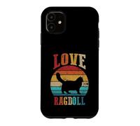 Cat Lover | Cat Moms | Kitten Daddy | Retro Love Ragdoll Case for iPhone 11