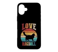 Cat Lover | Cat Moms | Kitten Daddy | Retro Love Ragdoll Case for iPhone 16 Plus