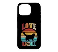 Cat Lover | Cat Moms | Kitten Daddy | Retro Love Ragdoll Case for iPhone 16 Pro