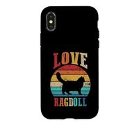 Cat Lover | Cat Moms | Kitten Daddy | Retro Love Ragdoll Case for iPhone X/XS