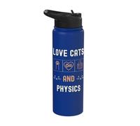 Cat Lover Cats and Physics Kittens Pet Men Women Stainless Steel Insulated Water Bottle