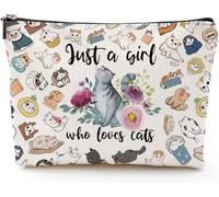 Cat Lover Gifts,Cute Large Capacity Make up Organiser Bag Makeup Case Cosmetic Bag,Cat Themed Gift for Women Girls Kids Wife Mum Best Friend Colleague Birthday Sister Christmas