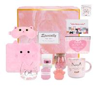Cat Lover Gifts for Women,Cat Mom Gifts,Gift Box Set for Mom,Best Friends,Pink Cat Themed Gift for Girlfriend Coworker Sister,Birthday,Mothers Day,Christmas