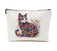 Cat Lover Gifts Frog Gifts Makeup Bag Western Country Stuff Cosmetic Bag Cat Mom Gifts Cat Themed Gifts Frog Stuff, Multicolor073, 9.63 * 7.43 Inches