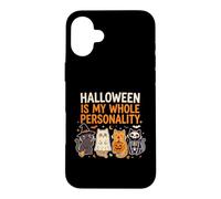 Cat Lover Halloween Is My Personality Feline Halloween Case for iPhone 16 Plus