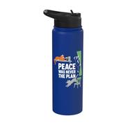 Cat Lover Peace was Never The Plan Funny Feline Chaos Stainless Steel Insulated Water Bottle