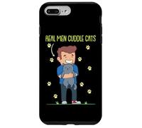 Cat Lover Real Men Cuddle Cats Quote Feline Kitty Catfather Case for iPhone 7 Plus/8 Plus