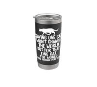 Cat Lover Save One Cat Changes World for Rescue Cat Stainless Steel Insulated Tumbler