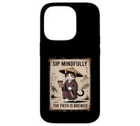 Cat Lover Sip Mindfully The Path Is Brewed Case for iPhone 14 Pro