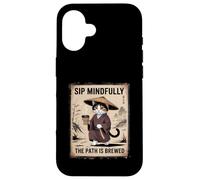 Cat Lover Sip Mindfully The Path Is Brewed Case for iPhone 16