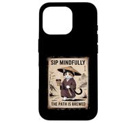 Cat Lover Sip Mindfully The Path Is Brewed Case for iPhone 16 Pro