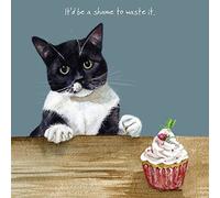 Cat Lovers Blank Greetings Card by Little Dog Laughed - Dot