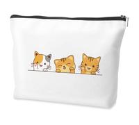 Cat Lovers Gifts for Women Cat Themed Gifts for Women Animal Themed Gift for Friend Woman Funny Makeup Bag Gift Just A Girl Who Loves Cats Cosmetic Bags Christmas Presents