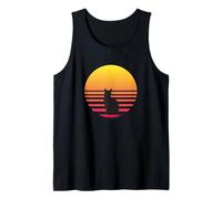 Cat Loves Sunsets Tank Top