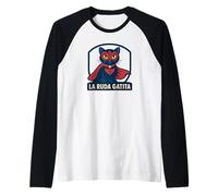 Cat Lucha Libre - La Ruda Gatita Raglan Baseball Tee