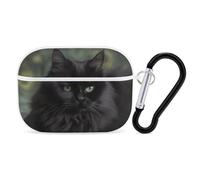 Cat Lying on Blanket AirPods Pro 2 Case Cover, Shockproof Hard Shell Protective Case for Women Men, Compatible with Airpod Pro Case 2nd/1st Generation with Keychain-White