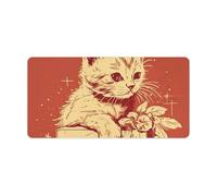 Cat Lying on The Box Keyboard Mat Large Gaming Mouse Pad, Anti-Slip Desk Mat for Desktop Desk Work/Home Writing Mat 11.8 * 23.6 Inches