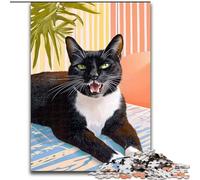 Cat Lying on The Sofa 1000 Pieces Jigsaw Puzzles for Adults And Teens, Staycation Kill Time Birthday Present, Gifts, Wall Art for 14+ (size 50x75cm)