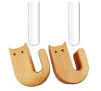 Cat Magnet | Test Tube Vases for Flowers,Wooden Magnetic Decorative with Glass Tube for Flower Vase Plant Lovers Women Adults Kids Home Kitchen