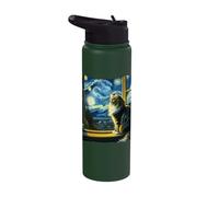 Cat Maine Coon Starry Night Maine Coon Stainless Steel Insulated Water Bottle