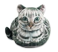 Cat Makeup Bag - Cat Cat Toiletry Bag, Soft and Durable | Travel Makeup Organizer and Coin Pad for Cats for Bathroom, Holiday and Gym, PE, Grey Cat, riferimento alla descrizione, Reference description