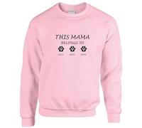 Cat Mama Sweater Personalised, Mama Belongs Custom Sweatshirt with Names, Mama Sweater