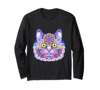 cat Mandala Pattern Vintage Edition Long Sleeve T-Shirt