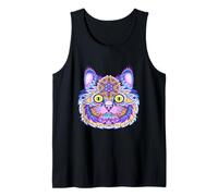 cat Mandala Pattern Vintage Edition Tank Top