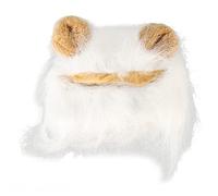 Cat Mane Wig, Cute Adorable Ears, Fluffy Thick Cat Mane Hood for Photo Shoots (White)