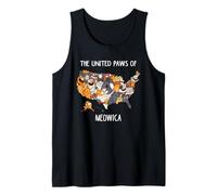 Cat Map of The United States Men Women Kids Funny Cat Tank Top