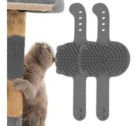 Cat Massage Brush, Corner Cat Groomer Wall Mounted | Adjustable Silicone Massage Brush for Pets,2 Space Saving Cat Brushes,Soft Toilet for Cats