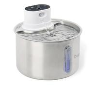 Cat Mate 2 Litre Stainless Steel Cat Water Fountain - Automatic Pet Water Dispenser for Cats, Filtered Drinking Fountain, Hygienic Metal Bowl, Battery Operated
