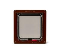 Cat Mate Pet Mate Lockable Cat Flap 2 Way Locking Brush Sealed Door - Brown