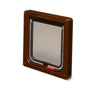 Cat Mate Pet Mate Lockable Cat Flap 2 Way Locking Brush Sealed Door - Brown