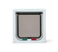 CAT MATE 4-way Lockable Cat Door White Plastic Home Pet Supplies Dog Flap