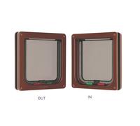 Cat Mate without Liner Lockable Cat Flaps - Brown - 4 Way Locking (309)