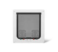 Cat Mate Pet Mate Lockable Cat Flap 4 Way Locking Brush Sealed Door - White