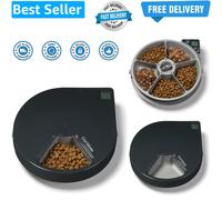 Cat Mate C500 5 Bowl Digital Timer-Controlled Automatic Pet Feeder - For Cats...