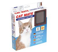 Cat Mate Pet Mate Lockable Cat Flap 2 Way Locking Brush Sealed Door - Brown