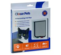 Cat Mate Cat Flap 309W White 4-Wege-Verschluss for Doors up To 13mm Plastic
