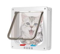 Cat Mate Cat Flap for UPVC & Wooden Doors - Microchip Activated, White, XL