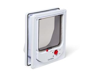 Cat Mate Electromagnetic Cat Flap for Small to Average-Sized Cats, White | Includes 2 Collar Magnets, Draught & Weather Resistant, Fits UPVC, Wood & Walls, Silent action, Keeps Other Animals Out