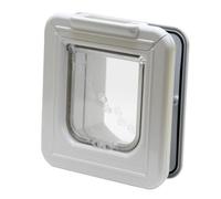 Cat Mate Elite Microchip Cat Flap with Timer Control - White Cat Flap