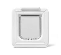 Cat Mate Elite Microchip Cat Flap with Timer Control - White Cat Flap