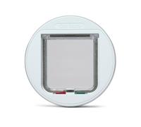 Cat Mate Glass Fitting Cat Flap for Small to Average-Sized Cats, White | Secure 4-Way Lock, Draught & Weather Resistant, Fits Glass, UPVC & Wood, Easy to Use, Silent Action, Tamper-Proof