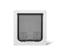 Cat Mate Pet Mate Lockable Cat Flap 4 Way Locking Brush Sealed Door - White