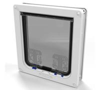 Cat Mate Pet Mate Lockable Cat Flap 4 Way Locking Brush Sealed Door - White