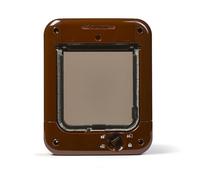 Cat Mate Microchip Activated Cat Flap (360) - For Cats and Small Dogs, Accommodates up to 30 Pets, for Single/Multiple glazing, UPVC, walls and Wood, Brown