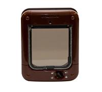 Cat Mate Microchip Activated Weatherproof Flap / Door with Manual Lock - Brown