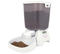 Cat Mate Multi-Meal Automatic Dry Food Dispenser, 3kg Capacity, White | Programmable Digital Timer, Suitable for Cats & Small Dogs, Secure Snap-Lock Lid, Accurate Portions from 10g, LCD Control